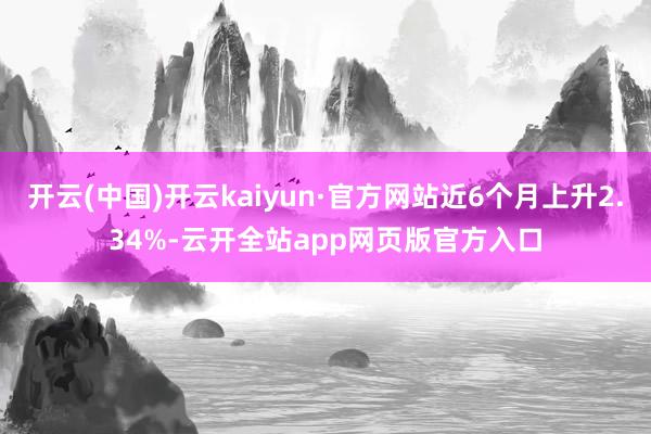 开云(中国)开云kaiyun·官方网站近6个月上升2.34%-云开全站app网页版官方入口